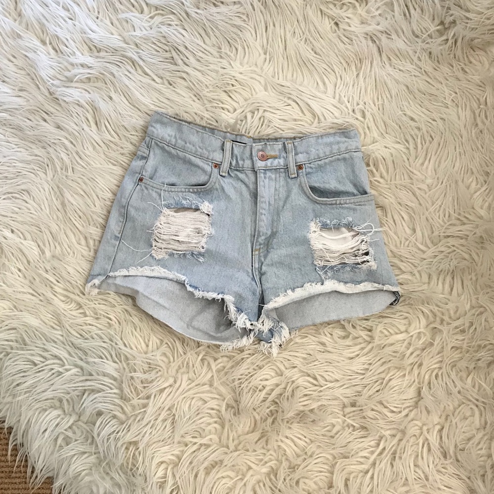 Light wash Brandy Melville jean shorts